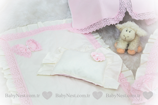 BabyNest FULL 11 Parça Seti Pembe Royal Pike&Dantel - Thumbnail