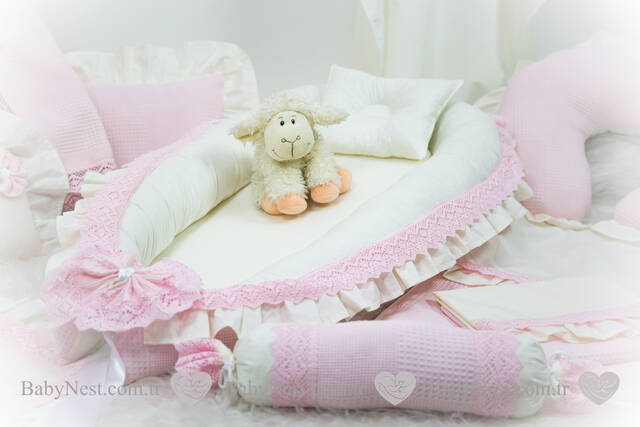 BabyNest FULL 11 Parça Seti Pembe Royal Pike&Dantel