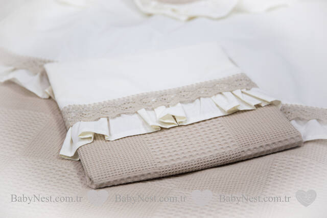 BabyNest FULL 11 Parça Seti Cappuccino Rengi Pike&Dantel