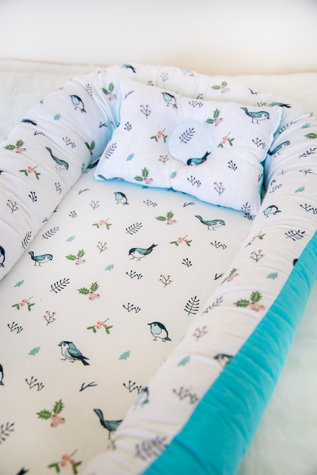 Babynest Kuşlu Turkuaz