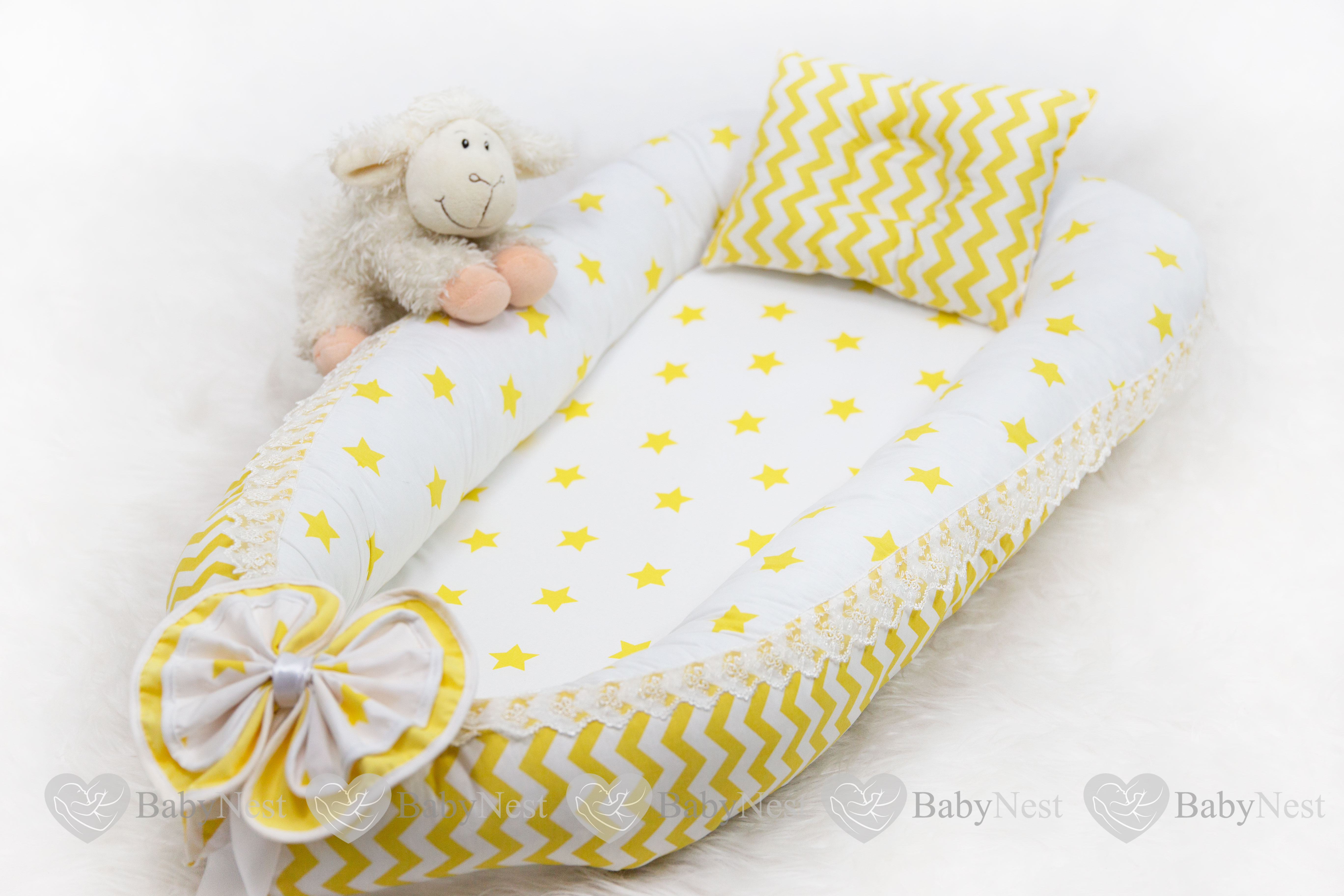 Babynest Sarı Güpürlü