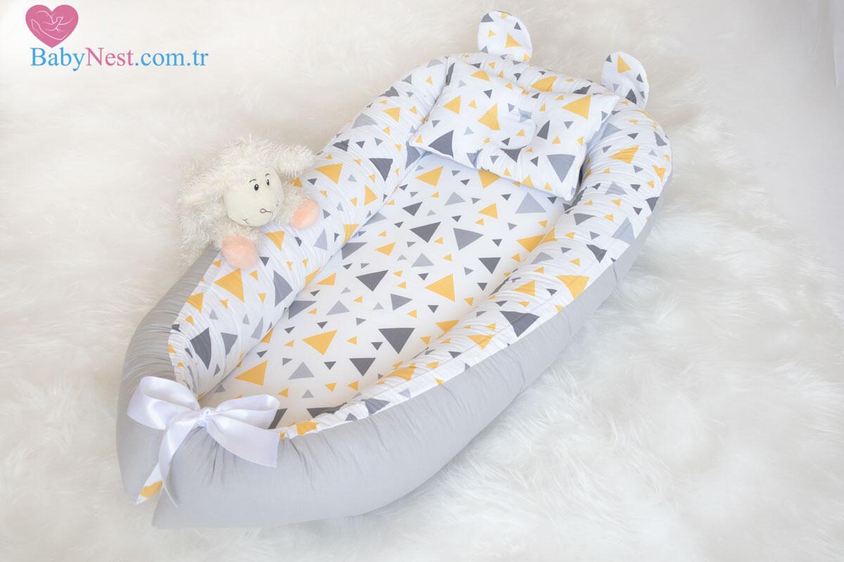 Babynest Gri Üçgen Kulaklı