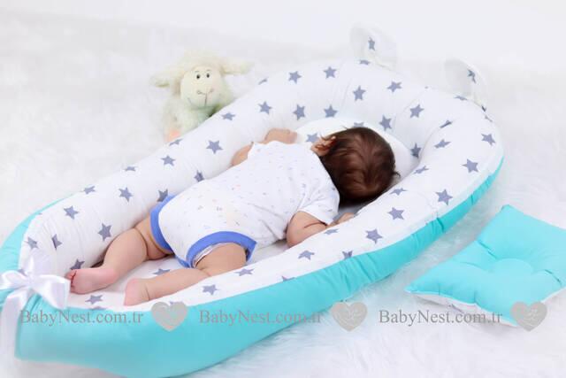 BabyNest Kulaklı Mint Yıldız