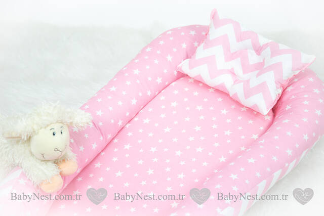 BabyNest Pembe Yıldız ve Zikzak