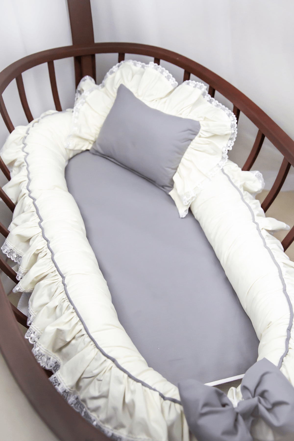 Babynest Vintage Model +yatak Pedi Gri