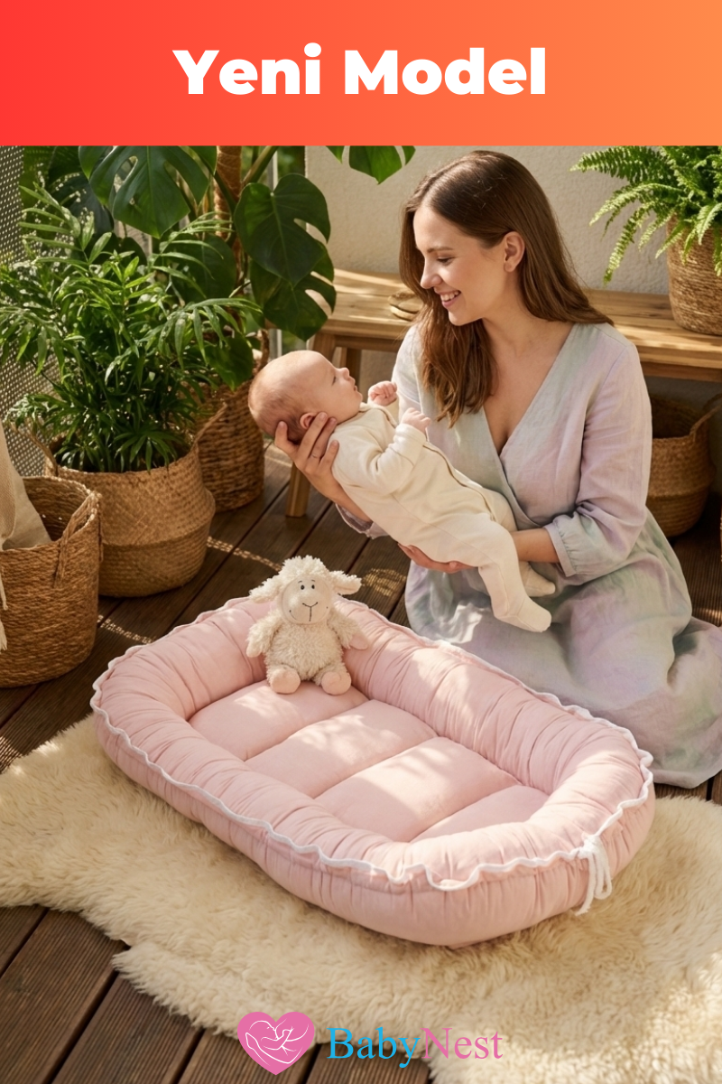 Bebek Pembesi Premium Yenidoğan Bebek Destek Minderi – Ergonomik, Anti-Alerjik, Ultra Yumuşak Bebek Uyku ve Dinlenme Yatağı