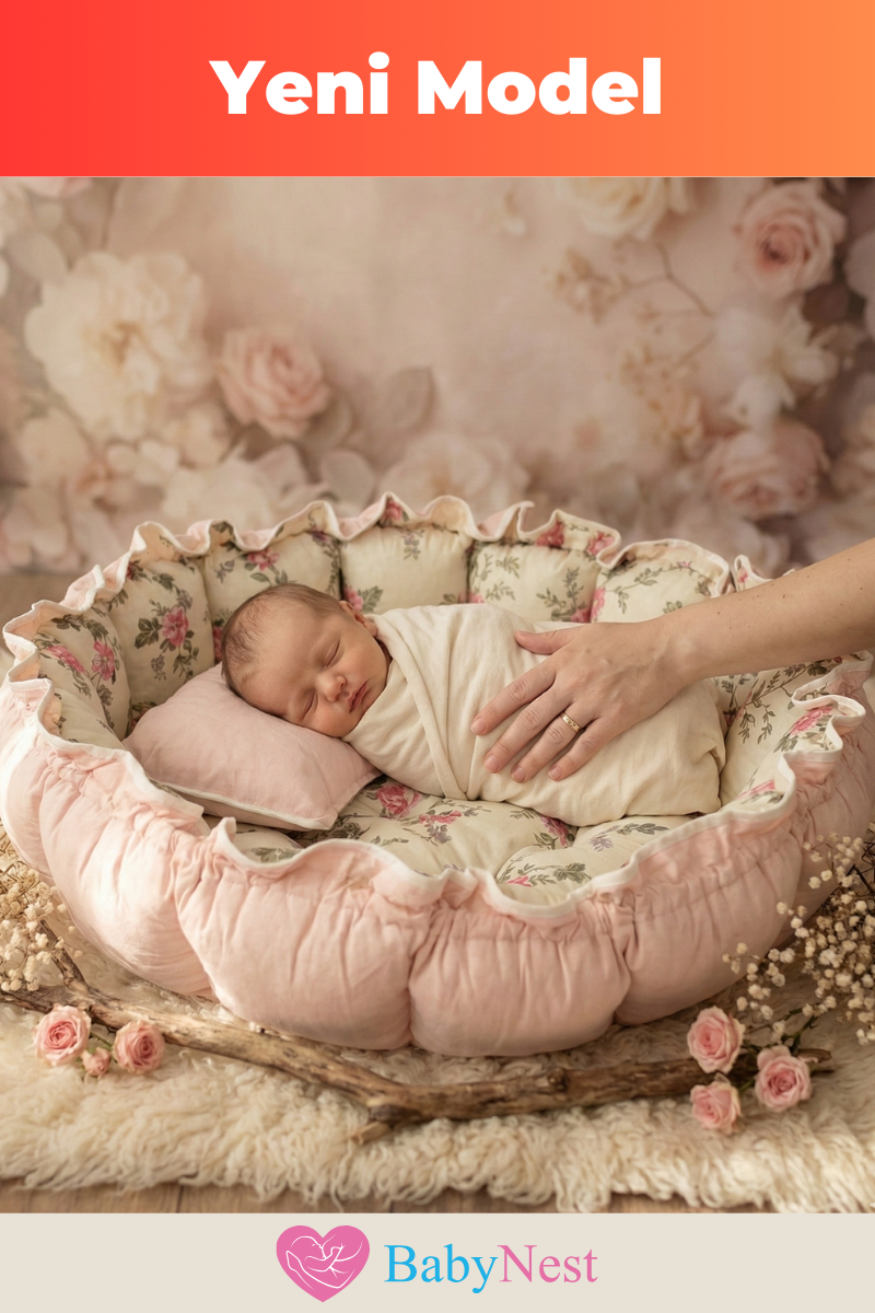 Yuvarlak Yatak/oyun Minderi Ve Yastigi Gül bahçesi VE PEMBE PIKELI