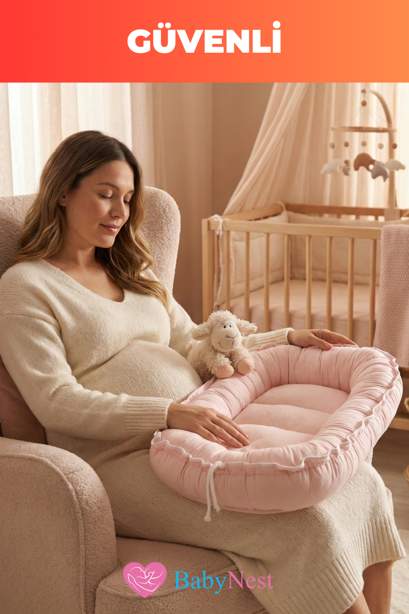 Bebek Pembesi Premium Yenidoğan Bebek Destek Minderi – Ergonomik, Anti-Alerjik, Ultra Yumuşak Bebek Uyku ve Dinlenme Yatağı