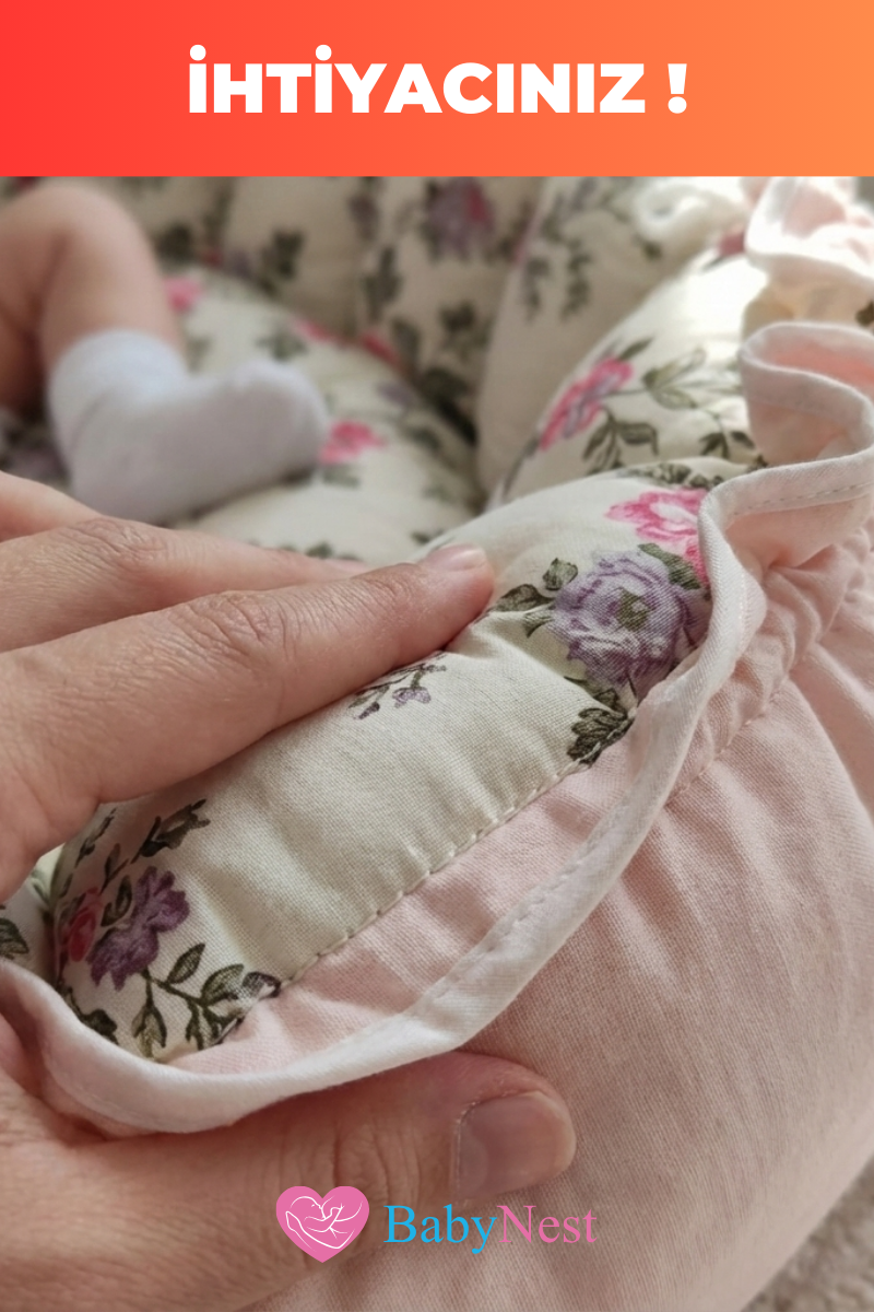 Yuvarlak Yatak/oyun Minderi Ve Yastigi Gül bahçesi VE PEMBE PIKELI