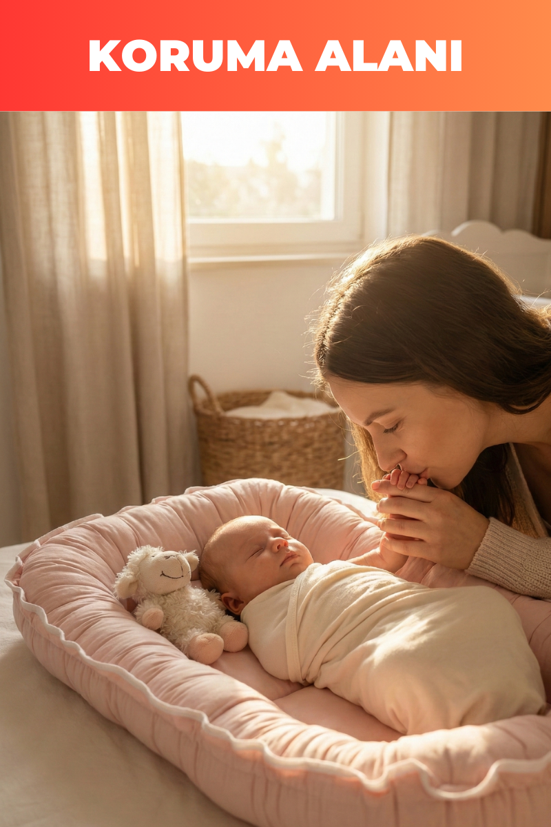 Bebek Pembesi Premium Yenidoğan Bebek Destek Minderi – Ergonomik, Anti-Alerjik, Ultra Yumuşak Bebek Uyku ve Dinlenme Yatağı